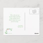 かわいい少女の飛行する妖精の感謝のポストカード ポストカード (裏面)