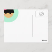 かわいい少女はがき |ひな形 ポストカード (裏面)