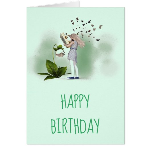 かわいい少女漫画本好きの本虫の誕生日 (正面)