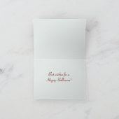 かわいい少女魔女カスタム ヴィンテージ ハロウィン カード (内部)