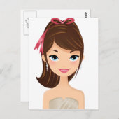 かわいい少女 ポストカード (正面/裏面)