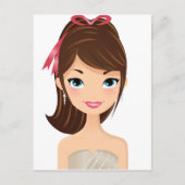 かわいい少女 ポストカード (正面)