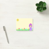 かわいい少女、太陽、花 & 草 ポストイット (オフィス)