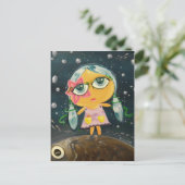 かわいい少女 - 海の少女 ポストカード (スタンド正面)