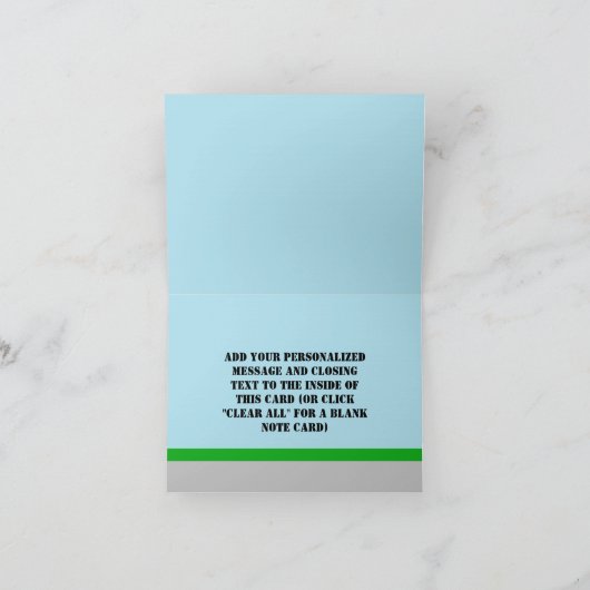 かわいい少年のダンプトラックサンキューカード サンキューカード (内部)