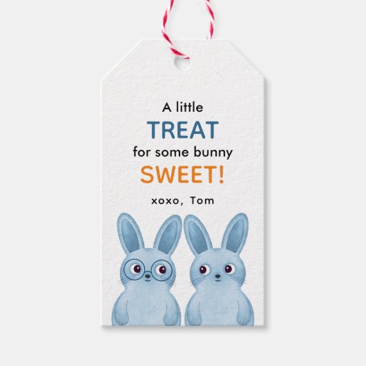 かわいい少年のパーティーのための少し治療 ギフトタグ (正面)