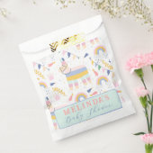 かわいい少年のラマ虹の誕生日パーティー フェイバーバッグ (封をした状態)