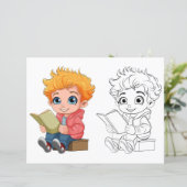 かわいい少年の塗り絵 (スタンド正面)
