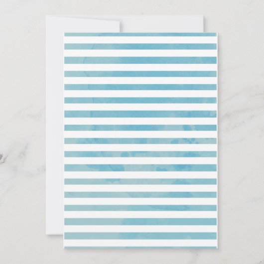 かわいい少年の象の水彩ベビーシャワーインヴィタ 招待状 (裏面)