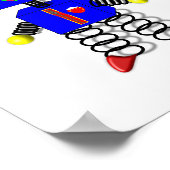 かわいい少年の部屋ロボット絵ポスターデコレーション ポスター (角)