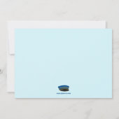 かわいい少年の電車の誕生日パーティーの写真の招待 招待状 (裏面)