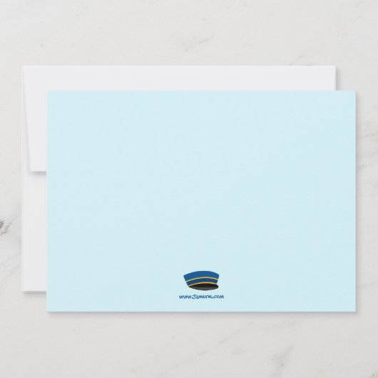 かわいい少年の電車の誕生日パーティーの写真の招待 招待状 (裏面)