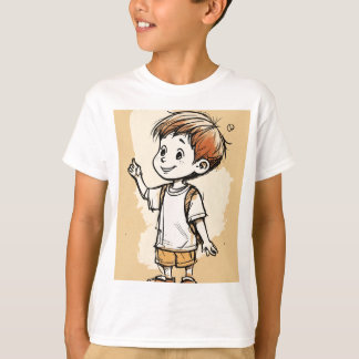 かわいい少年のTシャツのデザインのアイディア Tシャツ