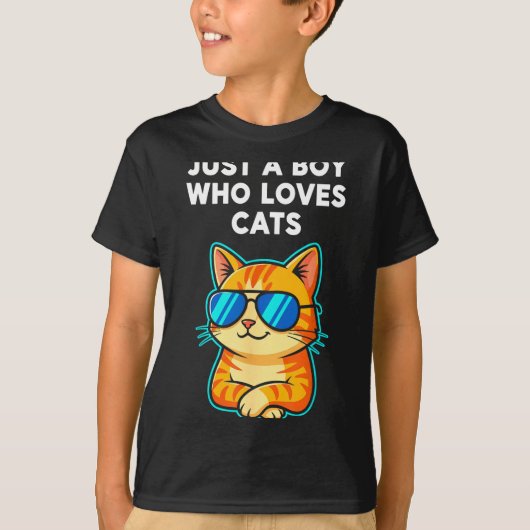 かわいい少年は猫が好き Tシャツ (正面)