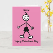 かわいい少年バレンタインデー カード (黄色い花)