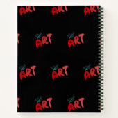 かわいい少年ロボットカスタムカラーリングスケッチブック ノートブック (裏面)