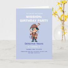 かわいい少年探偵の誕生日カード