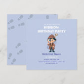 かわいい少年探偵の誕生日招待状 (正面/裏面)