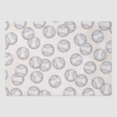 かわいい少年誕生日野球パターン 薄葉紙 (正面)