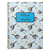 かわいい少年警察ヘリコプター印刷 ノートブック (正面)