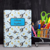 かわいい少年警察ヘリコプター印刷 ノートブック