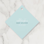 かわいい就寝中のクジラの赤ちゃんシャワー フェイバータグ (裏面)