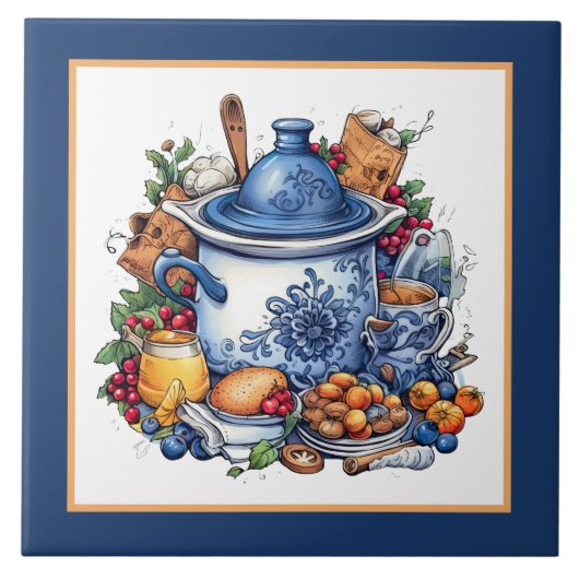 かわいい居心地の良いキッチンホームビジネスの工芸品 タイル (正面)