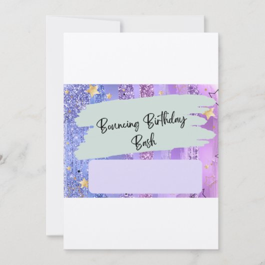 かわいい屋内トランポリン公園の誕生日の招待状 招待状 (正面)