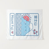 かわいい山フジアンドサンジャパンルームデコール タペストリー (正面(横))