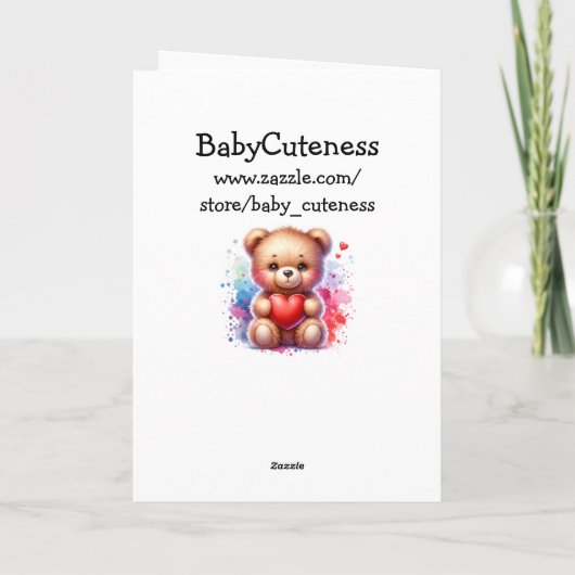 かわいい山嵐の孫の誕生日 カード (裏面)