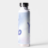 かわいい山羊座星占いサインパーソナライズされたパープル ウォーターボトル (左面)
