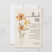 かわいい山花のベビースシャワー サンキューカード (正面)