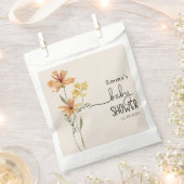 かわいい山花のベビースシャワー フェイバーバッグ (クリップ留めされた状態)