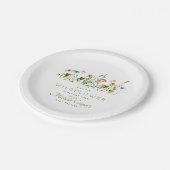 かわいい山花のベビースシャワー ペーパープレート (アングル)