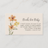 かわいい山花の赤ちゃんシャワー本ベビー エンクロージャーカード (正面)