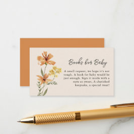 かわいい山花の赤ちゃんシャワー本ベビー エンクロージャーカード
