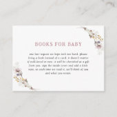 かわいい山花ほこりっぽいバラ本ベビー エンクロージャーカード (正面)