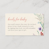 かわいい山花フローラ赤ちゃんシャワーベビー本 エンクロージャーカード (正面)