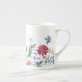 かわいい山花愛好家のキッチン ボーンチャイナマグカップ (右)