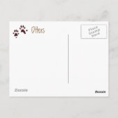 かわいい川のカワウソ,動物とトラック,夏江 ポストカード (裏面)