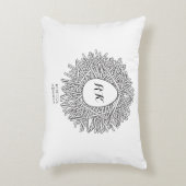 かわいい巣&卵 – パーソナライズされたイニシャル&名前 アクセントクッション (正面(垂直))