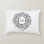 かわいい巣&卵 – パーソナライズされたイニシャル&名前 アクセントクッション (裏面)