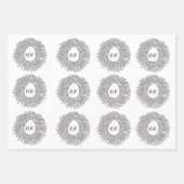 かわいい巣&卵 – パーソナライズされたイニシャル&名前 ラッピングペーパーシート (正面2)