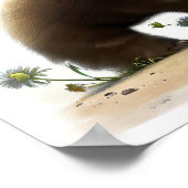 かわいい巨大な絵を描カモシカの3D水彩画 ポスター (角)