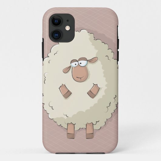 かわいい巨大な羊おもしろいのイラストレーション Case-Mate iPhoneケース (裏面)