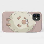 かわいい巨大な羊おもしろいのイラストレーション Case-Mate iPhoneケース (裏面(横))