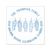 かわいい差出人住所シンプルビーチカスタム セルフインキングスタンプ (デザイン)