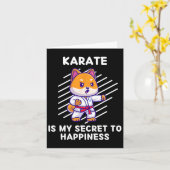 かわいい市犬空手は幸せ市の秘訣 カード (黄色い花)