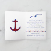 かわいい帆船年齢特定誕生日カード カード (内部)