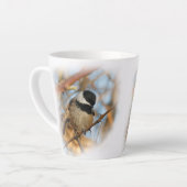 かわいい希望のブラックキャップ《鳥》アメリカゴガラソンバード カフェラテマグ (左アングル)